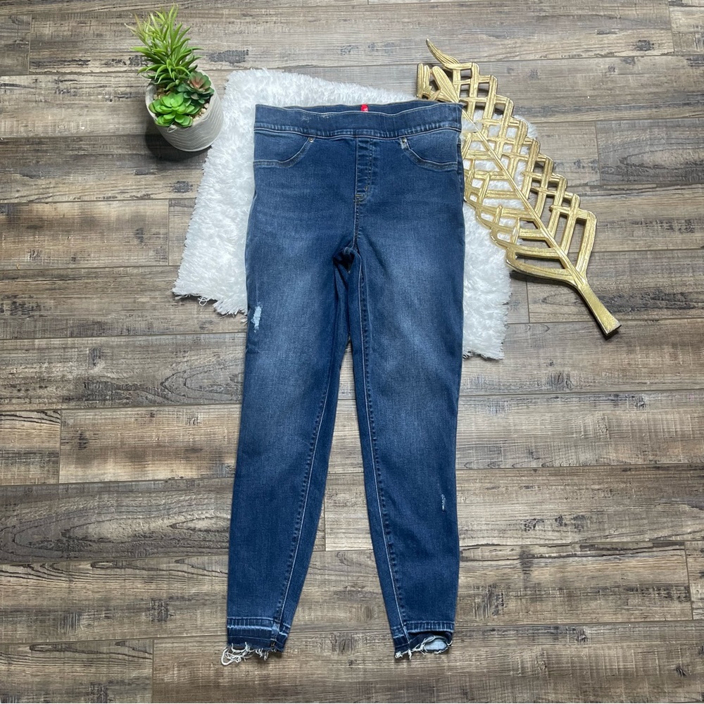 Spanx Denim Skinny Distressed Jeans